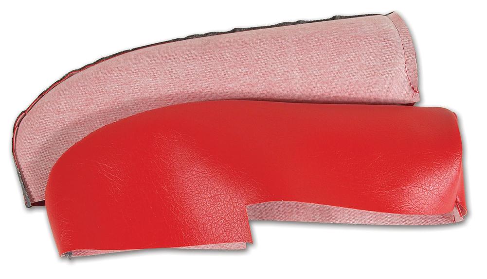 C1 1959-1961 Chevrolet Corvette Vinyl Armrest Cover Pair W/O Pad - Red