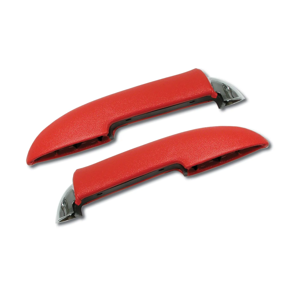 C1 1958 Corvette Armrests with Chrome Ends- Pair