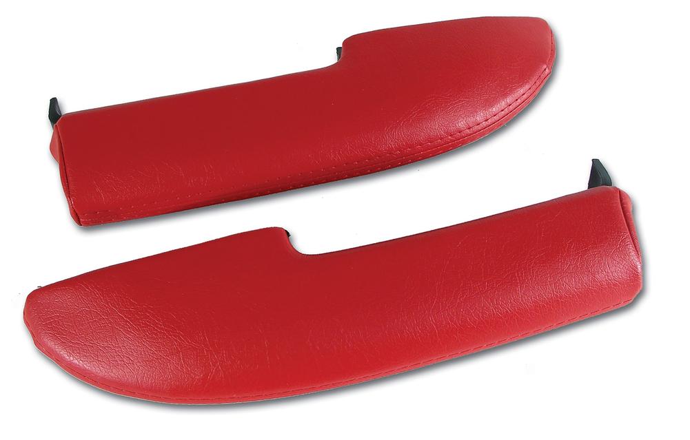 C1 1959-1961 Chevrolet Corvette Armrest Assemblies W/O Chrome Ends - Red