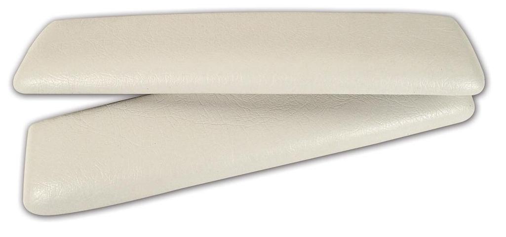 C2 1964 Corvette Vinyl Armrest Covers W/Pads - White