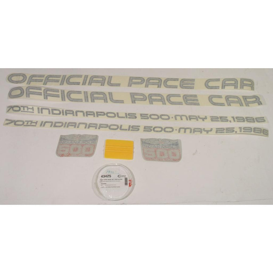 1986 Corvette C4 Body Stripe Decal Kit, Pace Silver