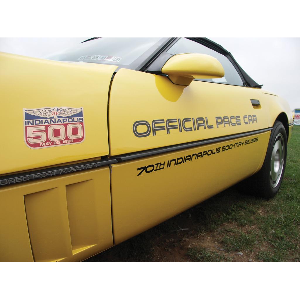 1986 Corvette C4 Body Stripe Decal Kit, Pace Car- Gold Stripes W/Black Letters 70th