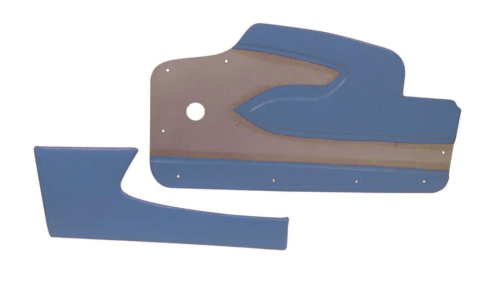 C1 1958-1958 Chevrolet Corvette Door Panels. Blue Metal Support