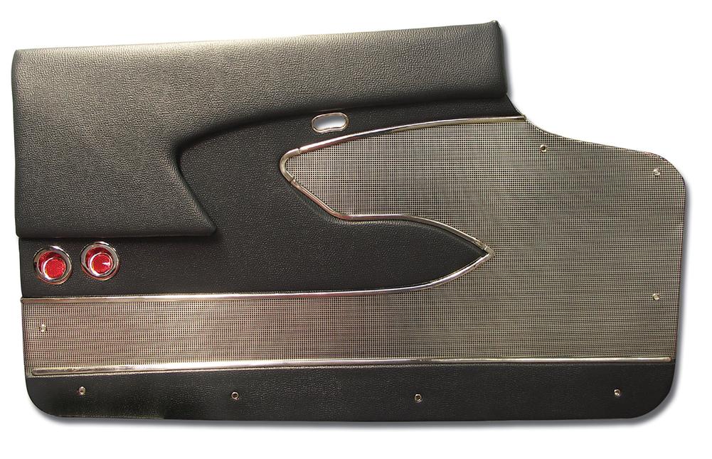 C1 1958-1958 Chevrolet Corvette Door Panels. Charcoal Deluxe Metal Support