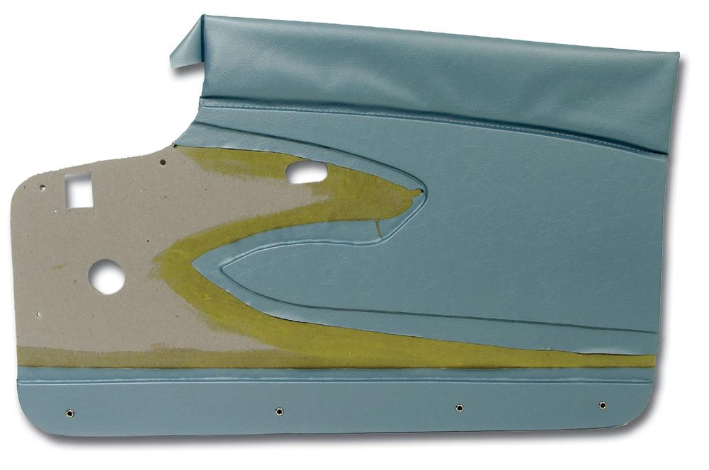 C1 1959-1959 Chevrolet Corvette Door Panels. Blue W/O Supports
