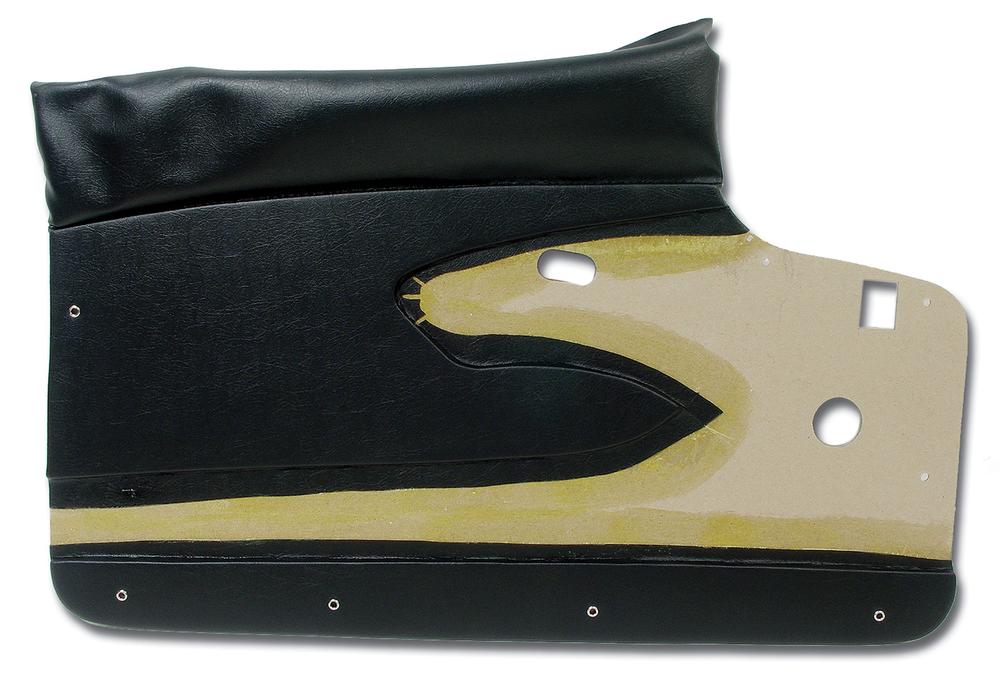 C1 1959-1959 Chevrolet Corvette Door Panels. Black W/O Supports