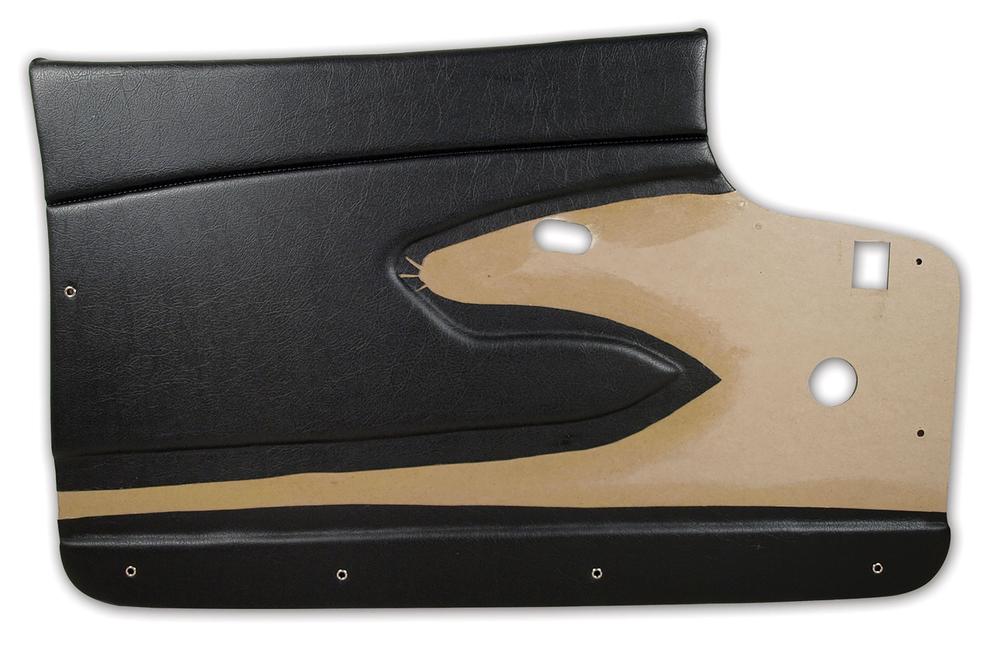 C1 1959-1959 Chevrolet Corvette Door Panels. Black Metal Support