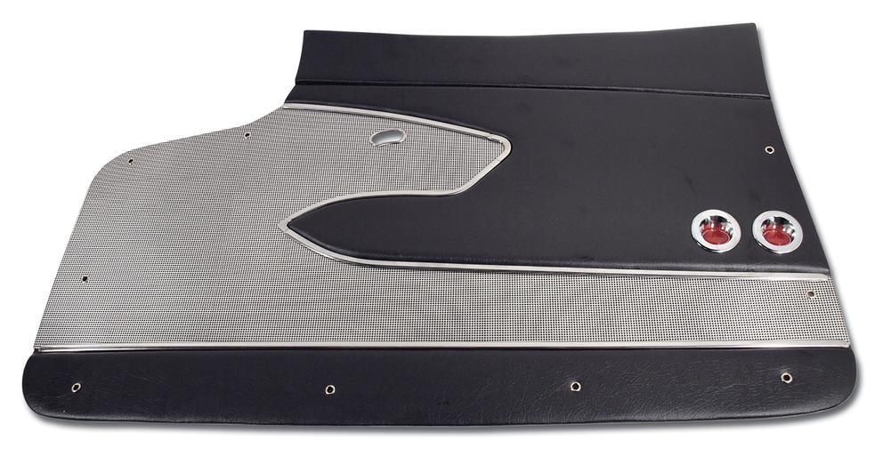C1 1959-1959 Chevrolet Corvette Door Panels. Black Deluxe