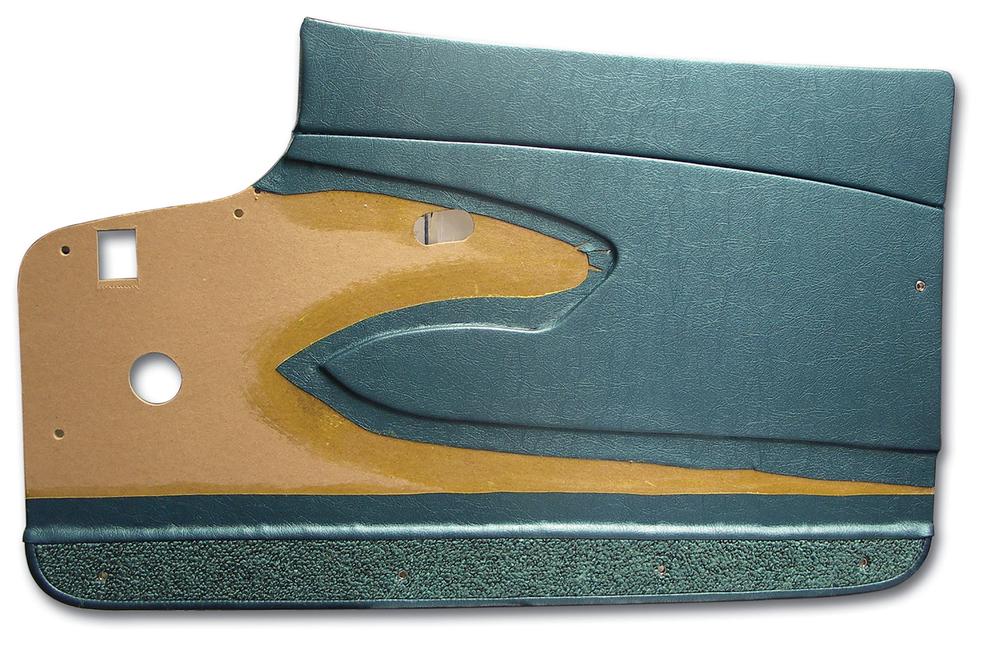 C1 1960-1960 Chevrolet Corvette Door Panels. Turquoise Metal Support