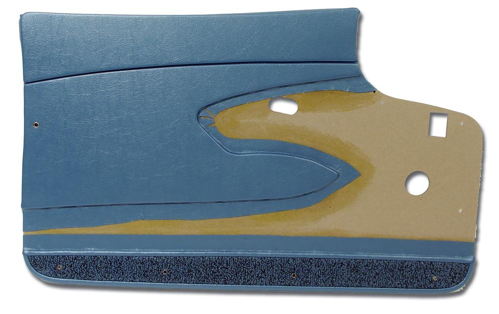C1 1961-1961 Chevrolet Corvette Door Panels. Blue Metal Support