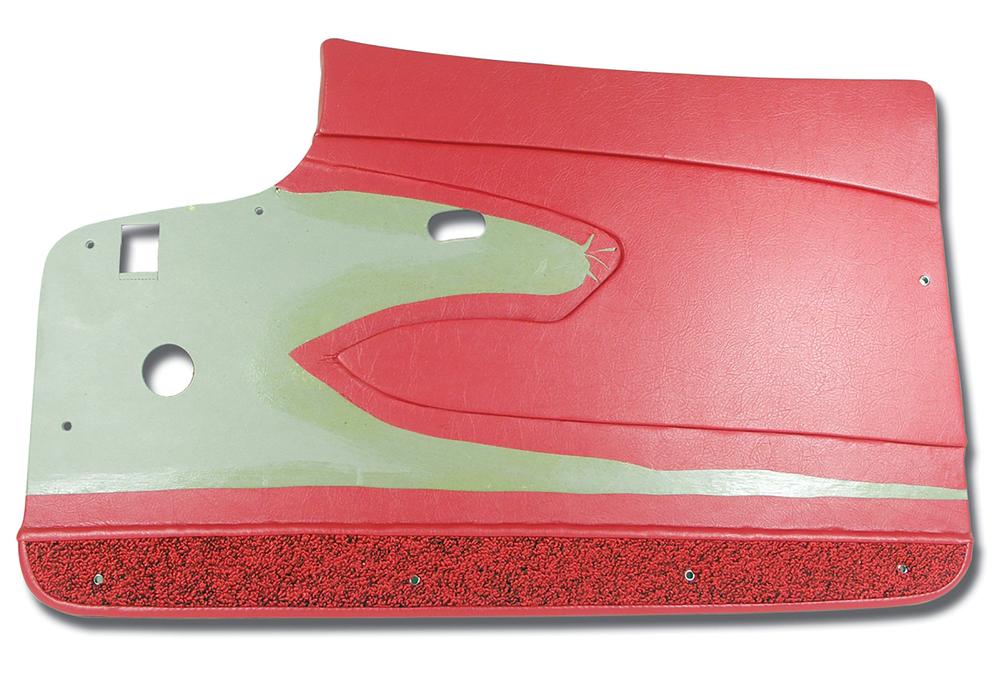 C1 1960-1961 Chevrolet Corvette Door Panels. Red Metal Support
