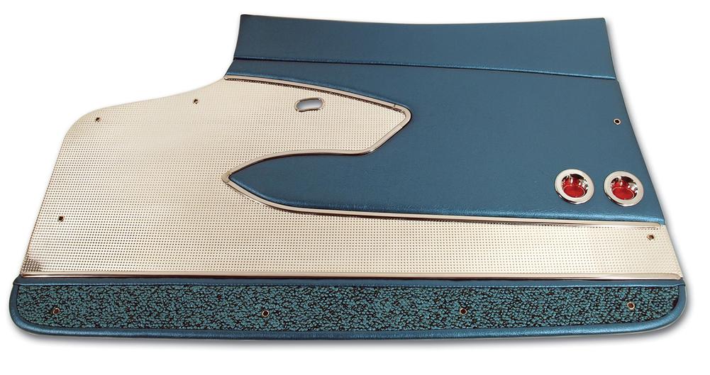 C1 1960-1960 Chevrolet Corvette Door Panels. Turquoise Deluxe