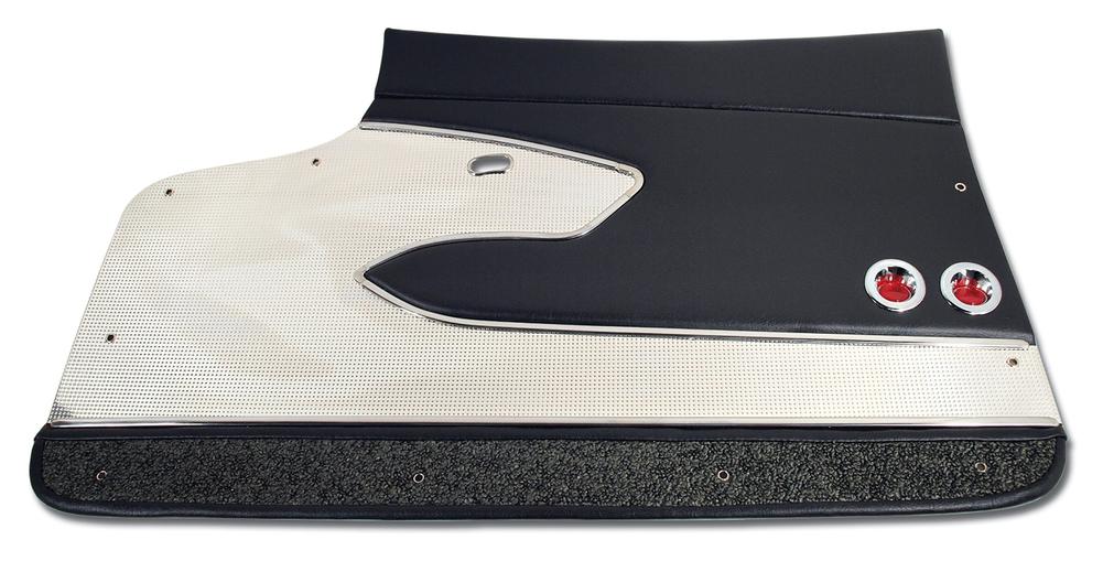 C1 1960-1960 Chevrolet Corvette Door Panels. Black Deluxe
