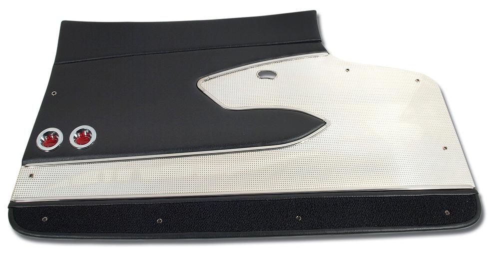 C1 1960-1960 Chevrolet Corvette Door Panels. Black Deluxe