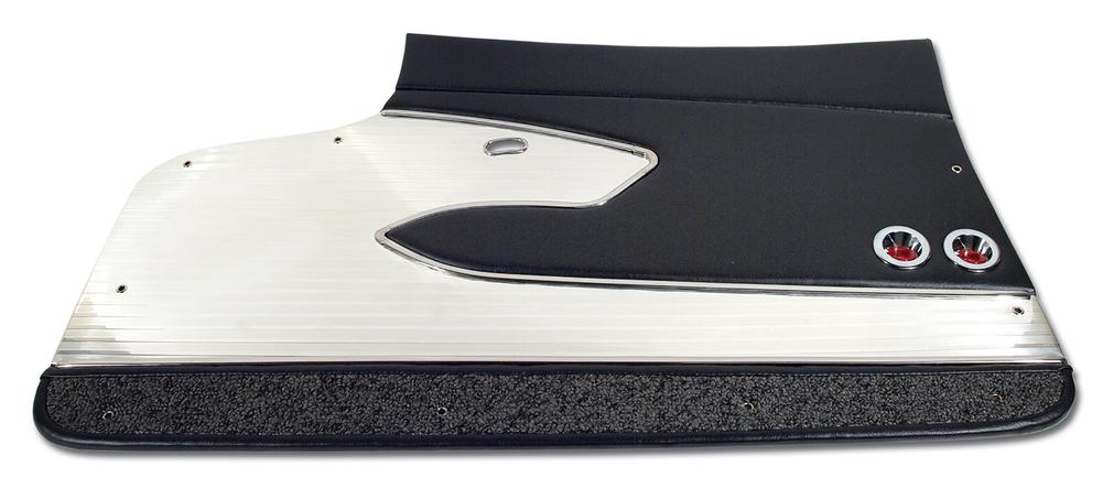 C1 1961-1961 Chevrolet Corvette Door Panels. Black Deluxe