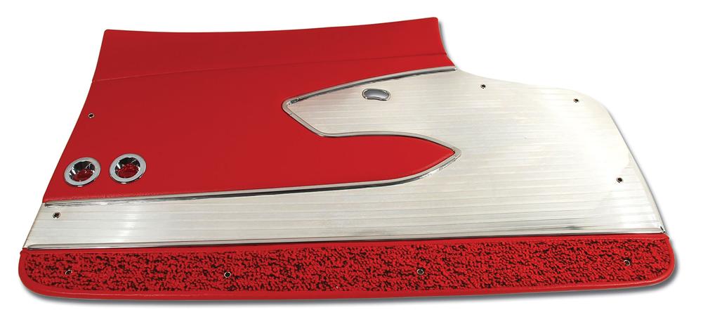 C1 1961-1961 Chevrolet Corvette Door Panels. Red Deluxe