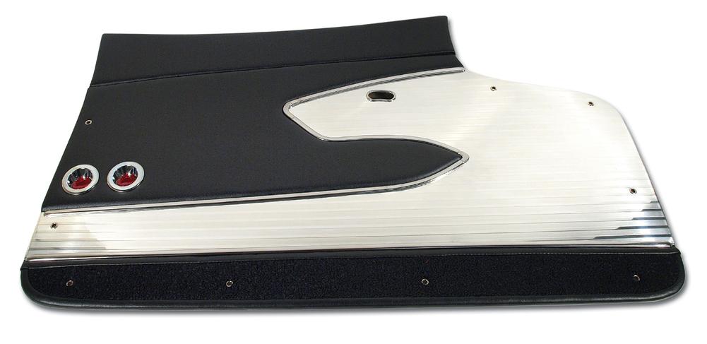 C1 1961-1961 Chevrolet Corvette Door Panels. Black Deluxe