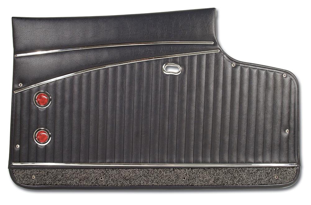 C1 1962-1962 Chevrolet Corvette Door Panels. Black Deluxe