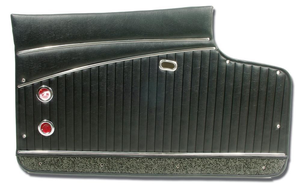 C1 1962-1962 Chevrolet Corvette Door Panels. Black Deluxe
