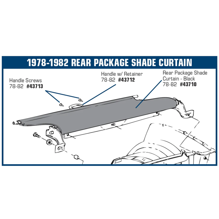 C3 1978-1982 Corvette Rear Package Shade Curtain
