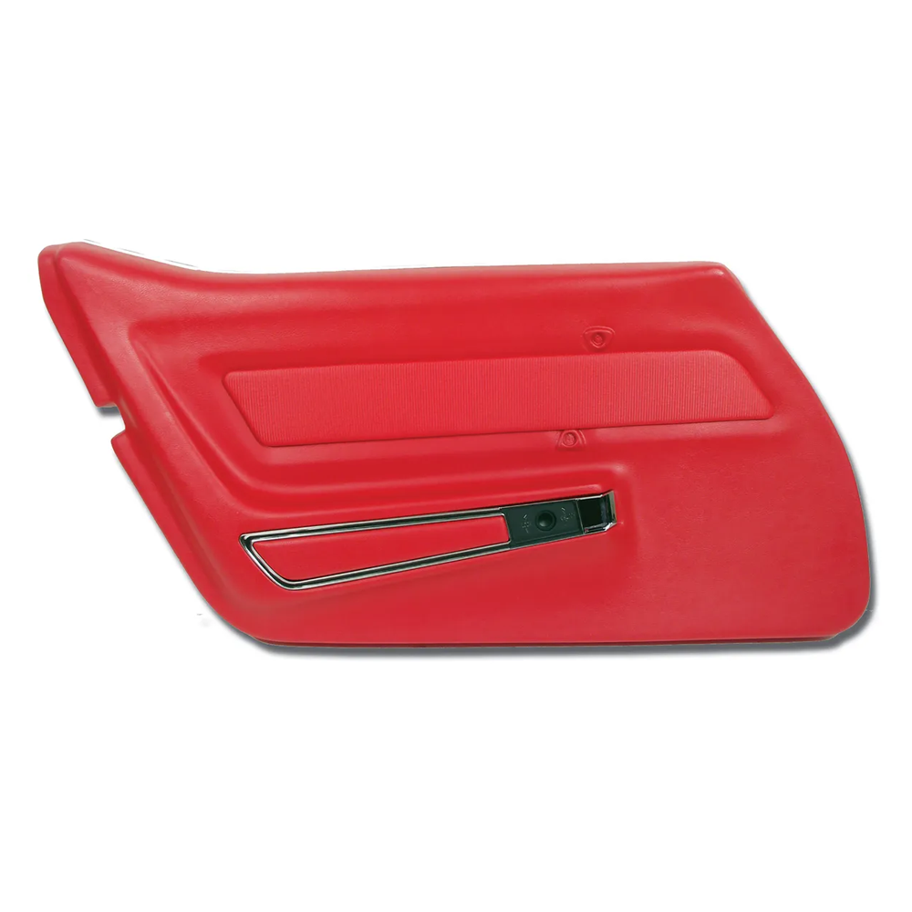 Corvette Door Panel. Red With Trim LH: 1969