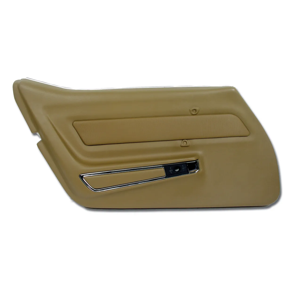 Corvette Door Panel. Saddle With Trim LH: 1969