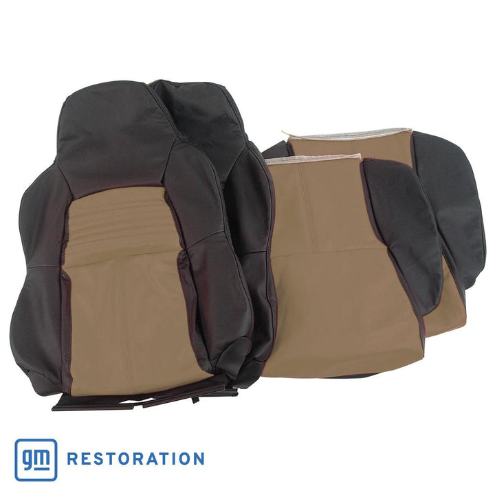 Custom Leather Standard Seat Covers - Black & Beige