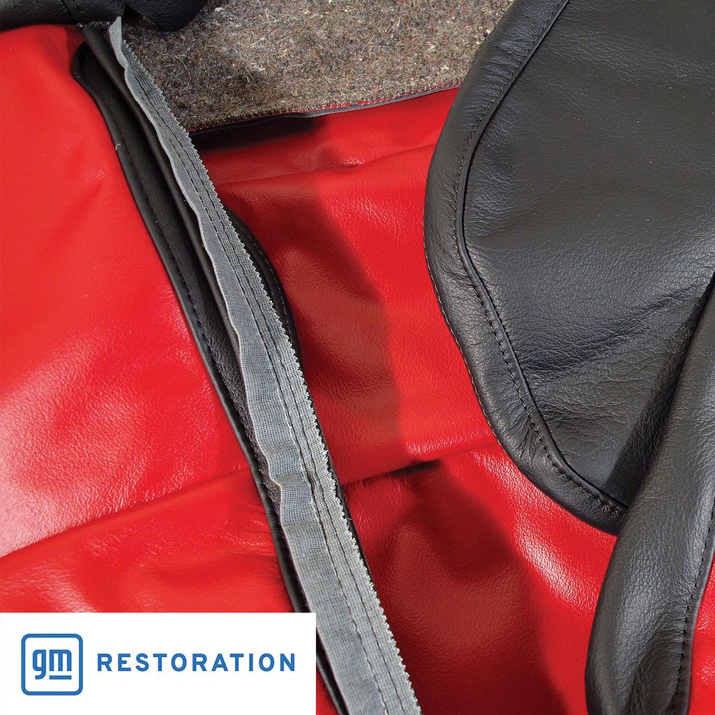 1986-1988 Corvette C4 Custom 100% Leather Seat Covers Sport - Black & Red