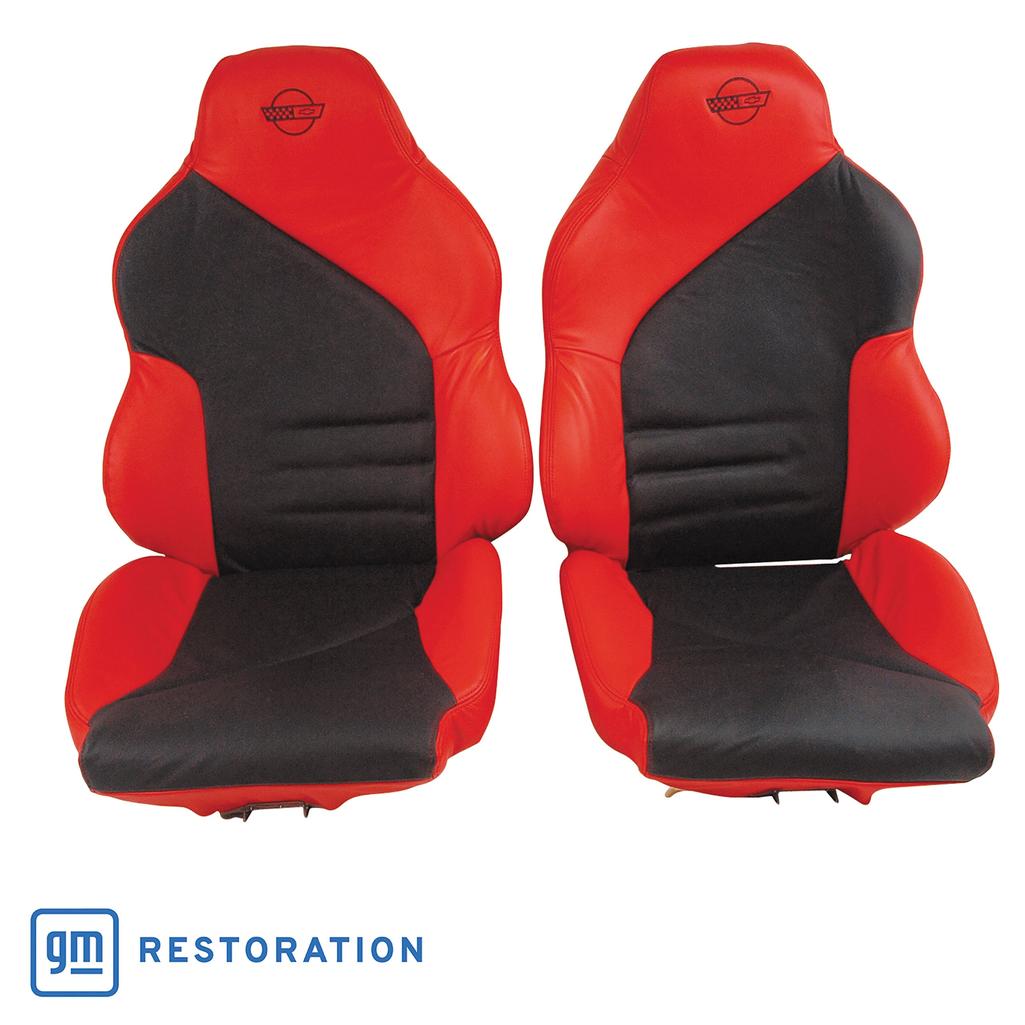Custom Leather Sport Seat Covers - Black & Torch Red