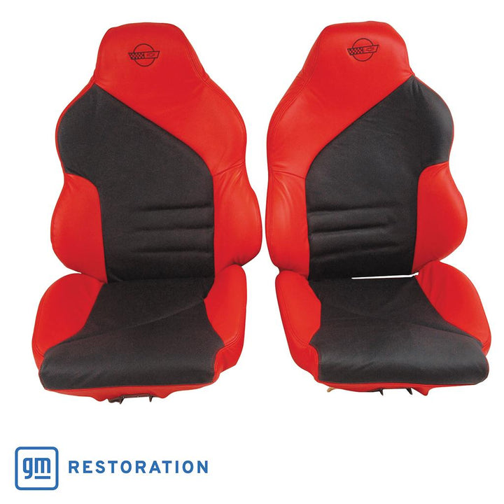 Custom Leather Sport Seat Covers - Black & Torch Red
