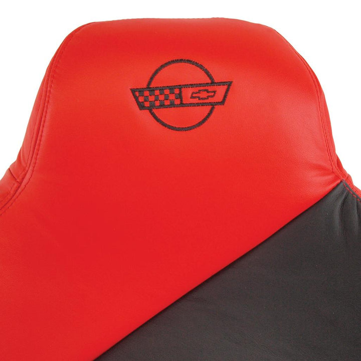 Custom Leather Sport Seat Covers - Black & Torch Red detail