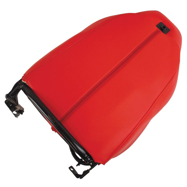 Custom Leather Sport Seat Covers - Black & Torch Red detail