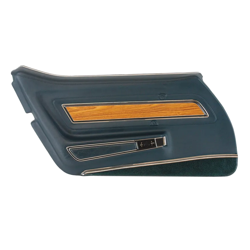 1976 Corvette C3 Door Panel - Deluxe W/Teak Insert - LH