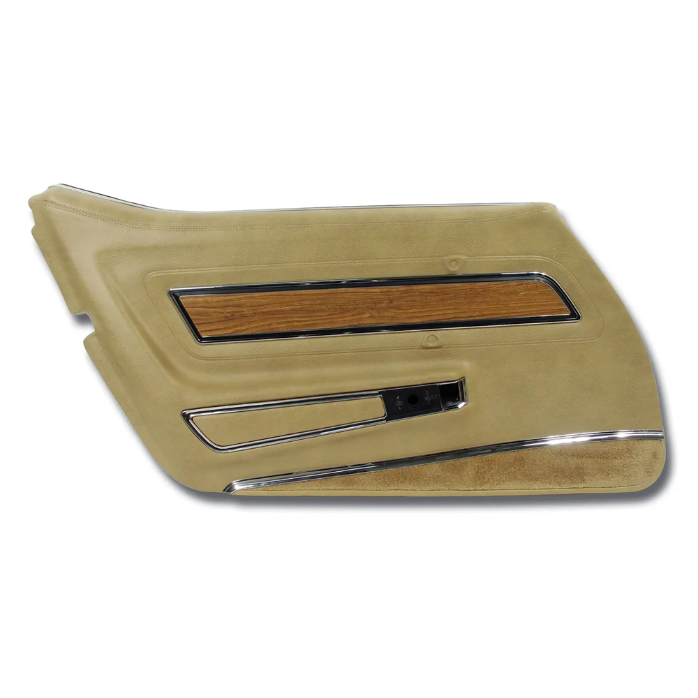 1976 Corvette C3 Door Panel - Deluxe W/Teak Insert - LH