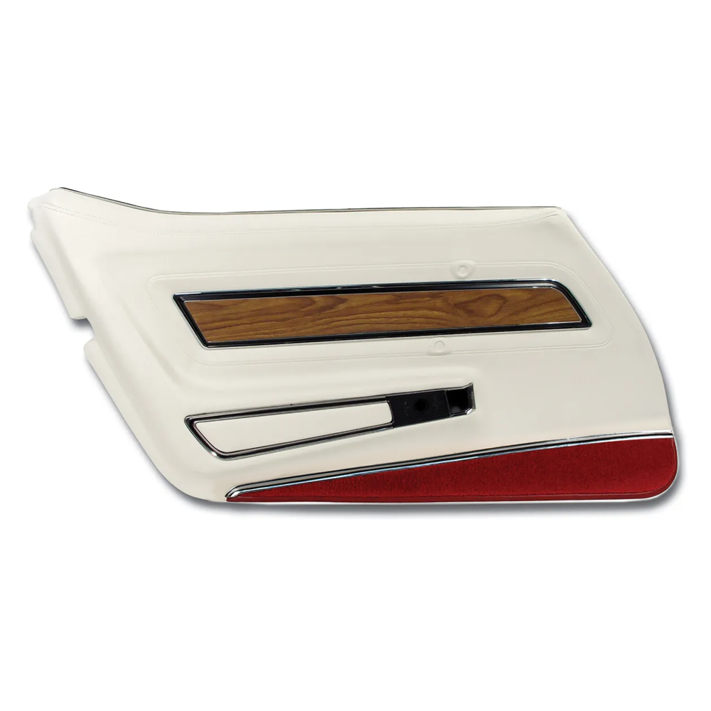 1976 Corvette C3 Door Panel - Deluxe W/Teak Insert - LH