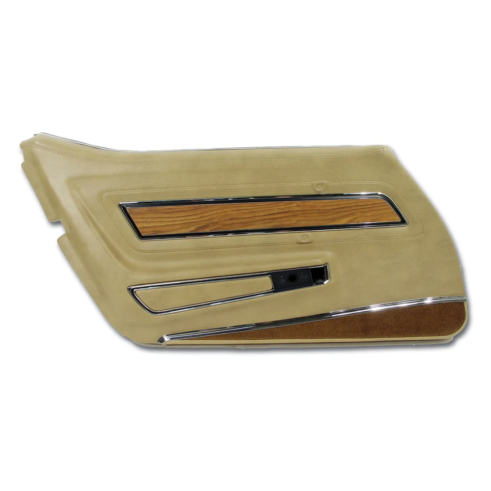 1976 Corvette C3 Door Panel - Deluxe W/Teak Insert - LH