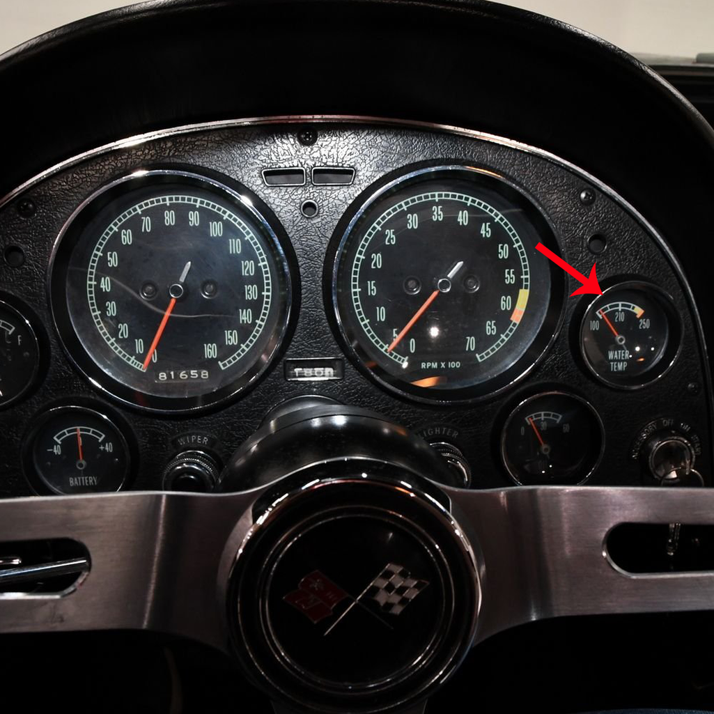 C2 1965 Corvette Water Temperature Gauge