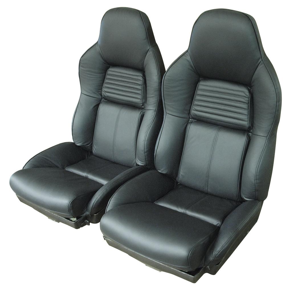 Mounted Leather Seat Covers - Black