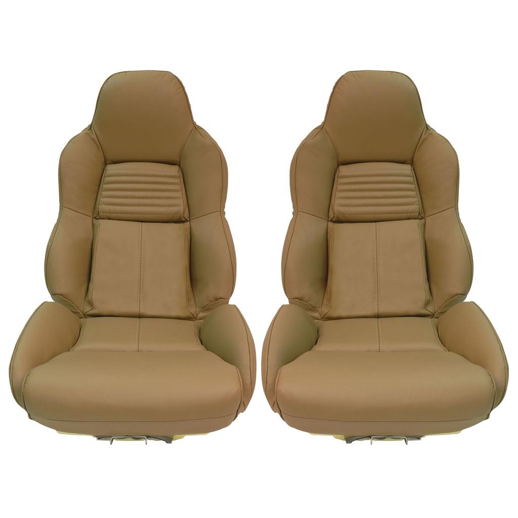 Mounted Leather Seat Covers - Beige