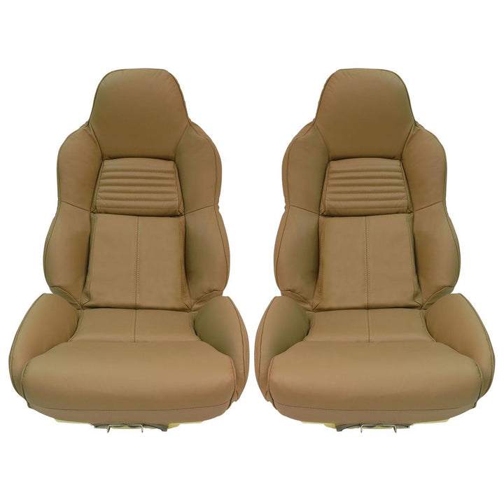 Mounted Leather Seat Covers - Beige
