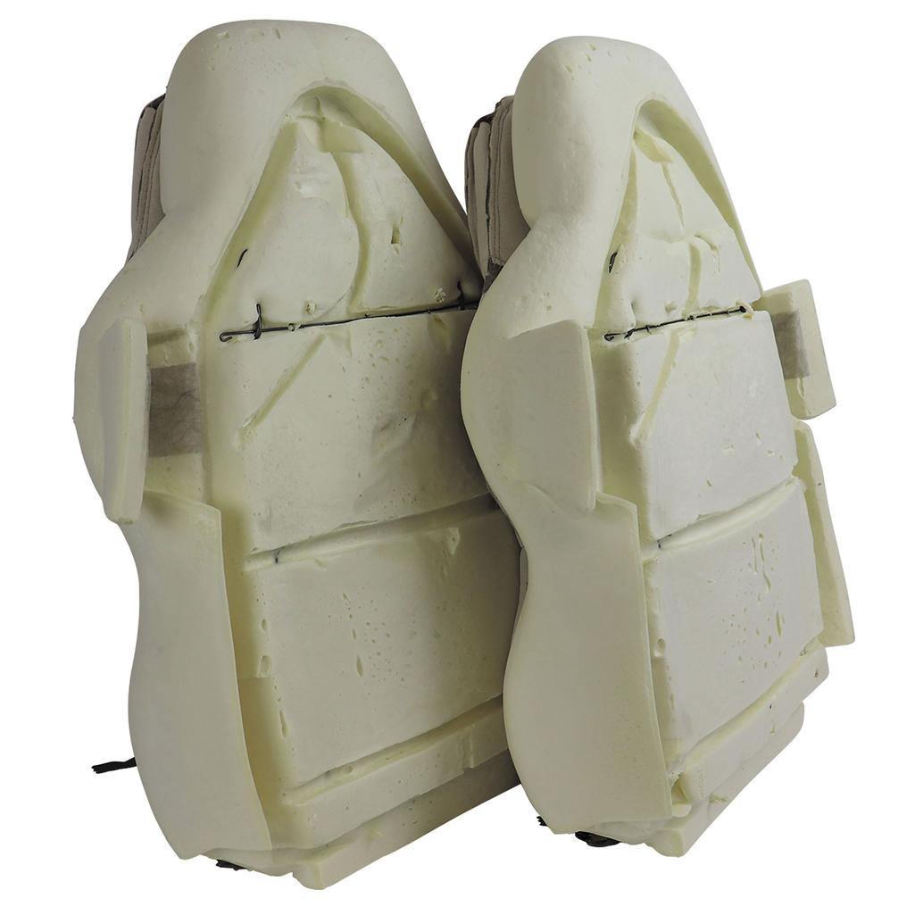 Mounted Leather Seat Covers - Gray detail