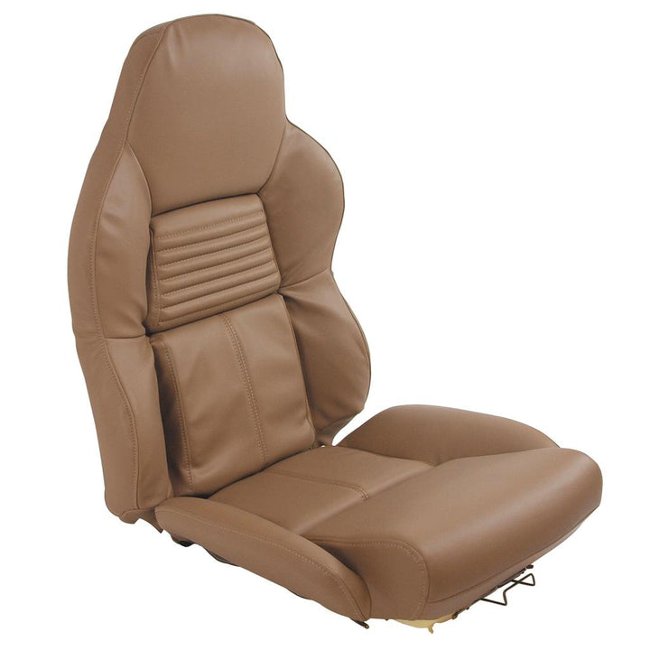 Mounted Leather-Like Vinyl Seat Covers - Beige detail