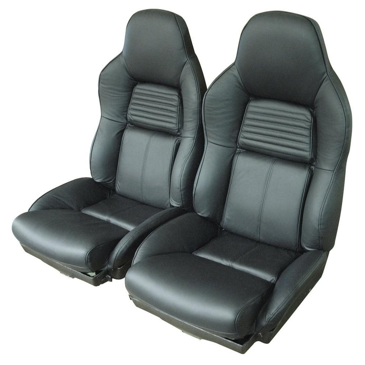 C4 1994-1996 Corvette Leather Seat Covers - Black Standard