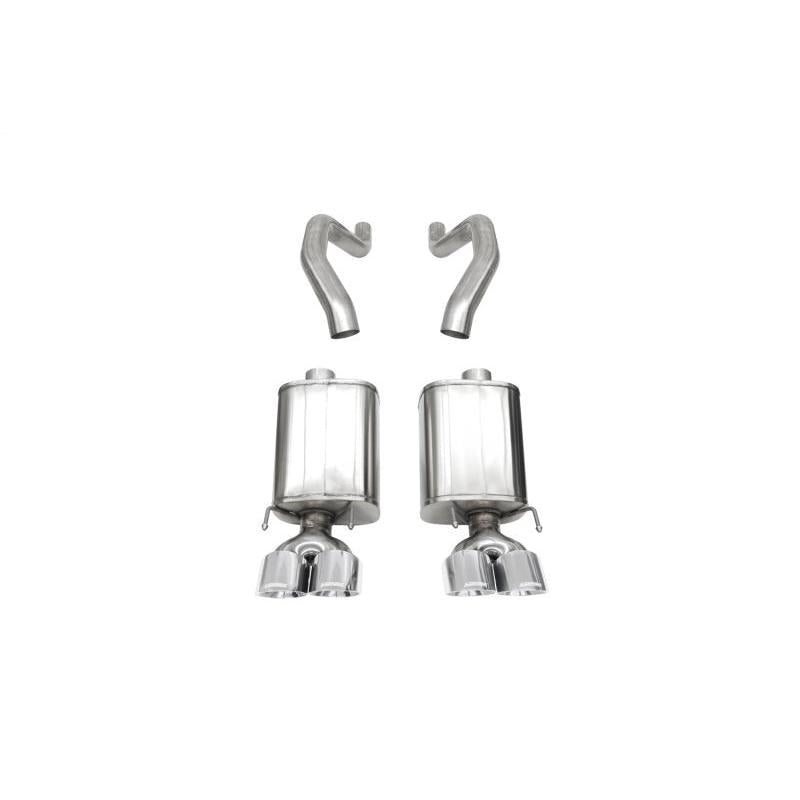 Corvette C6 Z06 7.0L / 09-13 ZR1 6.2L Corsa Polished Axle Back Exhaust w/4.5in Twin Tips