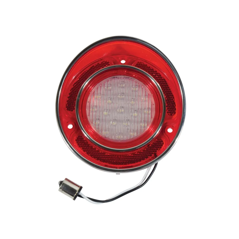 1968-1973 Corvette C3 LED Back-Up Light W/SS Rim - Clear