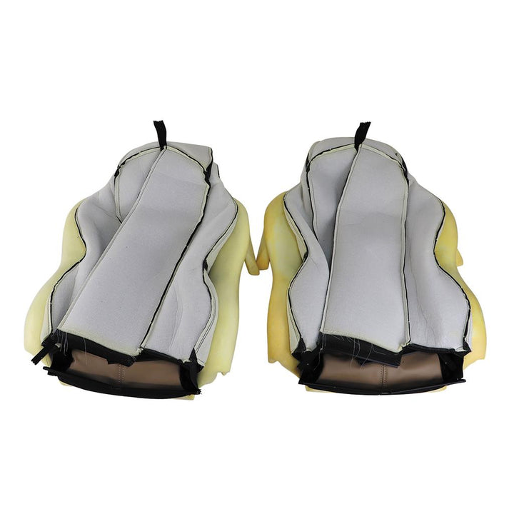 Mounted Leather 2-Tone Seat Covers - Black & Beige detail