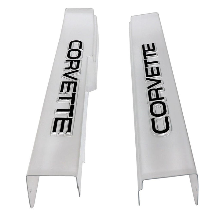 1984-1987 Corvette C4 Door Sill Guards W/Corvette Logo - Clear