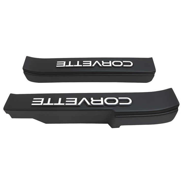 1984-1987 Corvette C4 Door Sill Guards W/Corvette Logo - Black