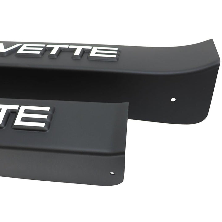 1984-1987 Corvette C4 Door Sill Guards W/Corvette Logo - Black