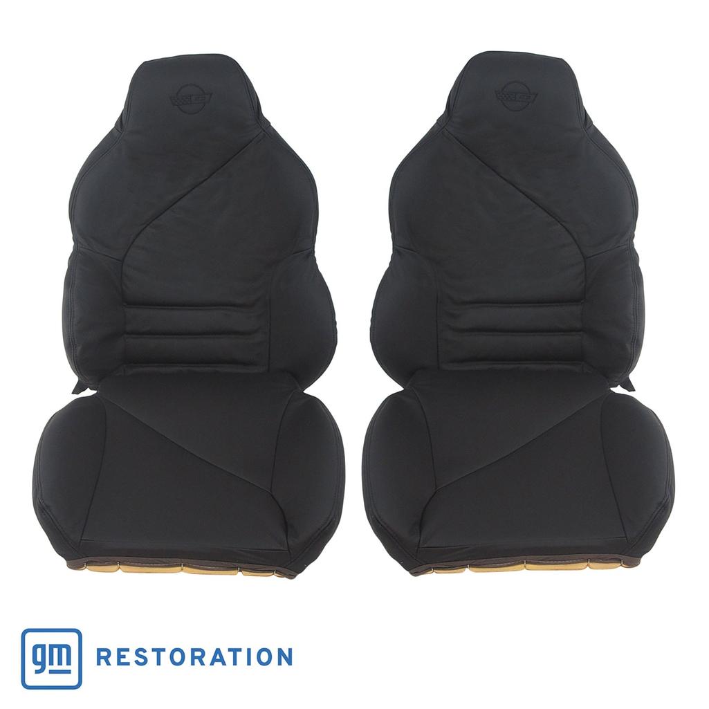 Reproduction Leather Sport Seat Covers - Black